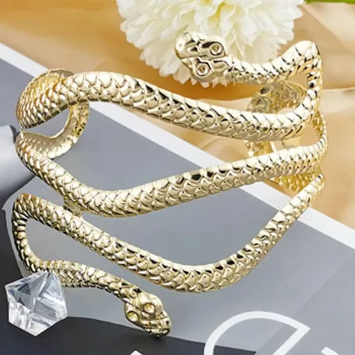 Vista 7 de Long tiantian Greek Goddess Headband for Women Halloween Costume Accessories Set Snake Arm Bracelet Gold Upper Arm Cuff Golden Leaf Headband Greek