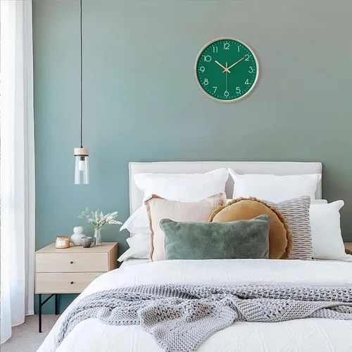 Vista 5 de Modern Wall Clock for Living Room Decor, 14 Inch Large Wall Clock Silent Battery Operated, Classic Round Analog Clock for Bedroom, Kitchen, Office