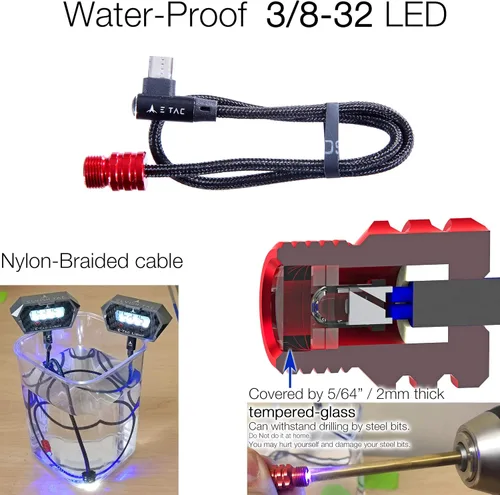 Vista 2 de Módulo LED para E-Tac Light Compuesto Arco Recurvo Luz de vista de arco 3/8-32 Rosca