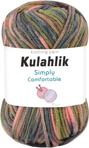 Vista 23 de 50g (1x50g) Hilo Acrílico para Crochet y Tejido, Hilo Degradado Colorido, 1 Rollo de Madejas, Hilo Acrílico Multicolor, Perfecto para Proyectos