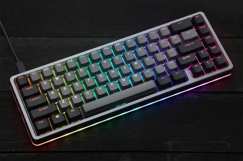 Vista 7 de Drop - Teclado mecánico de alto perfil ALT Teclado para juegos de 65% (67 teclas), interruptores hot-swap, macros programables, retroiluminación