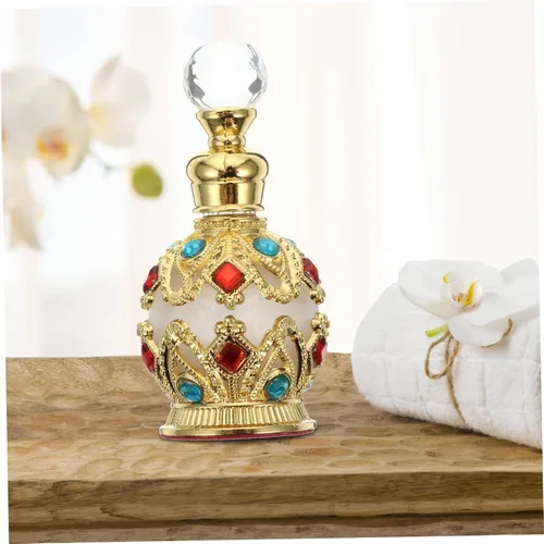 Vista 2 de Botella de perfume de lujo con incrustaciones de diamantes de vidrio envase de aceite esencial Mujeres