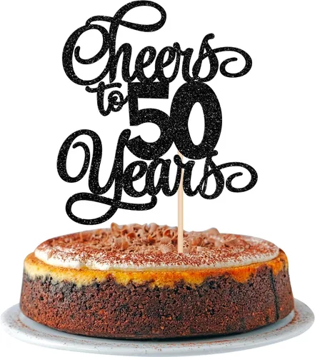 Vista 24 de 1 pieza de decoración para tartas de 40 años con purpurina para pastel de 40 años, 40 años, decoración fabulosa para tartas de cumpleaños de 40 Negro