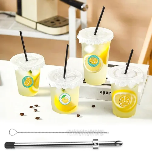 Vista 6 de Paquete de 1 perforador de acero inoxidable 316 para tapas de plástico, vasos de limonada, perforador de agujero afilado de limonada