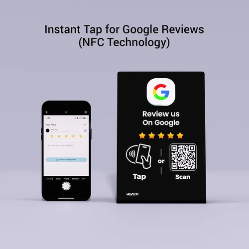 Vista 7 de Soporte de revisión de Google (2 piezas) - Boost Google Reviews con soporte reutilizable para tarjetas de Google Review Tap y soporte de código QR