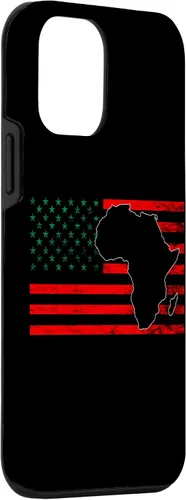 Vista 3 de Funda para iPhone 12 mini USA Black History Afro-American Pan African UNIA Flag Case