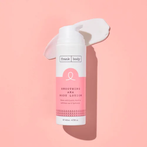 Vista 5 de frank body Loción corporal suavizante AHA Exfolia suavemente para suavizar KP y brotes corporales Con ácidos lácticos y glicólicos, aceites