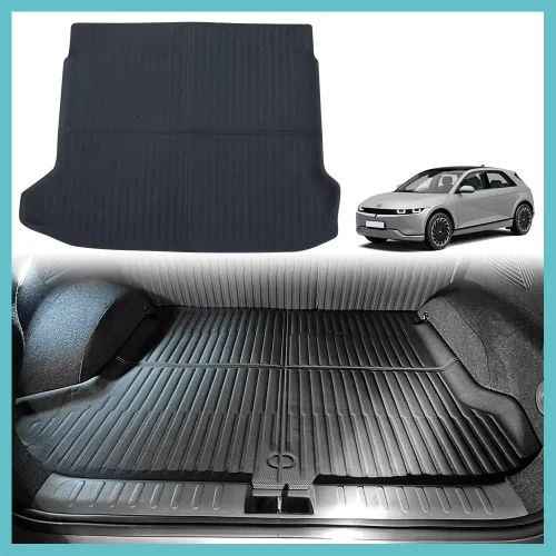 Vista 13 de BestEvMod Alfombrillas para Ioniq5 para todo tipo de clima, XPE, antialtas temperaturas, sin olor, primera y segunda fila, compatibles con Hyundai