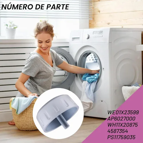 Vista 5 de WE01X23599 WH11X20875 - Pomo para lavadora, 1 perilla de repuesto