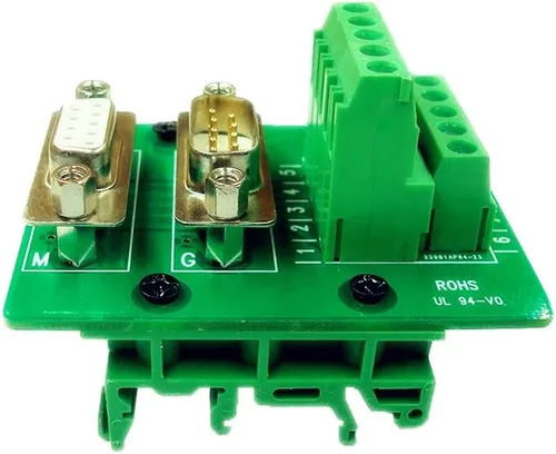 Vista 2 de DB9 Conector de ruptura RS232 Serial 9 Pin Conector Db9 Terminal (adaptador macho y hembra)