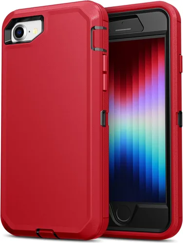Vista 22 de Jelanry Funda para iPhone SE 2022/2020, para iPhone 8/7, Resistente de Servicio Pesado Rugosa a Prueba de Golpes de Doble Capa Carcasa Protectora