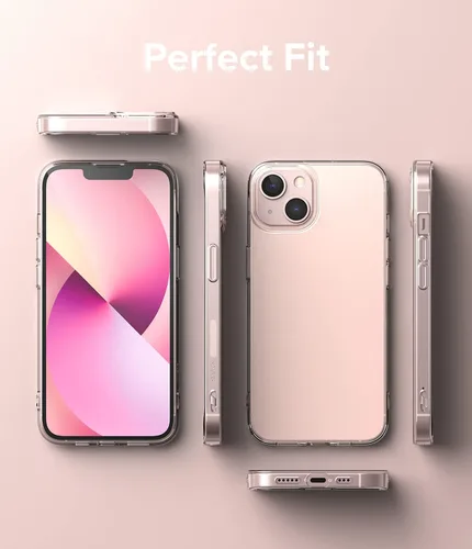 Vista 8 de Ringke Compatible con iPhone 13, Air Soft Transparente TPU a prueba de golpes, flexible, ligera, delgada funda para teléfono - Transparente