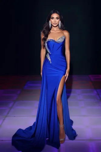 Vista 2 de Vestidos de fiesta de sirena con cuentas de lentejuelas 2023 largos de satén con abertura en forma de corazón, vestidos formales de fiesta de noche