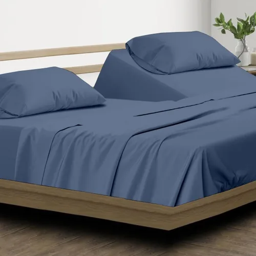 Vista 9 de SKY BEDDINGS Juego de sábanas individuales – Sábanas 100% algodón para cama individual – Juego de sábanas de 600 hilos individual con bolsillo Blanco