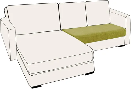 Vista 92 de UNBBRRL Fundas de cojín de asiento para sofá, elásticas, funda de cojín individual para sofá, fundas de cojín para sofá, fundas de héroe protegen