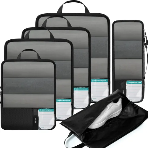 Vista 96 de BAGAIL 4 Set/6 Set Ultraligero Compresión Embalaje Cubos Organizador de Embalaje para Accesorios de Viaje Equipaje Maleta Mochila