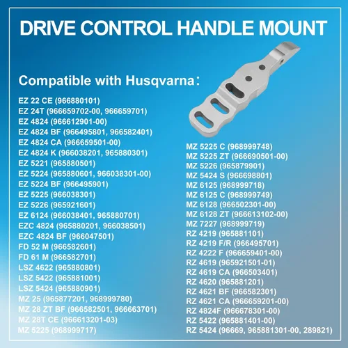 Vista 3 de 576452801 Soporte de mango de control de accionamiento, control de montaje compatible con cortacésped Husqvarna Zero Turn EZ4824 MZ6128 RZ5424 y más
