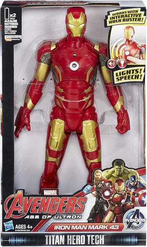Vista 2 de Marvel Avengers Age of Ultron Titan Hero Tech Iron Man Figura de 12 pulgadas