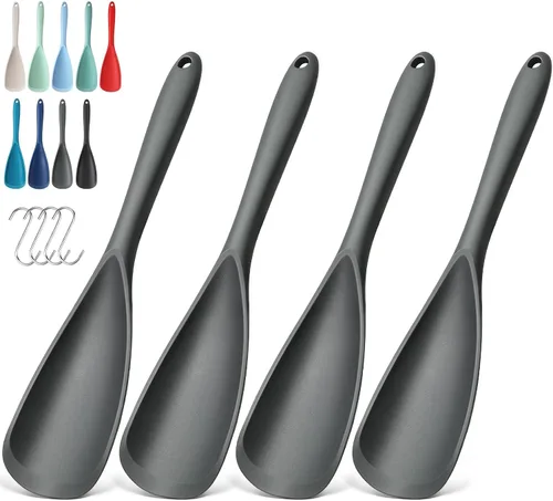 Vista 18 de Paquete de 2 espátulas de silicona para utensilios de cocina antiadherentes 2 paquete caqui