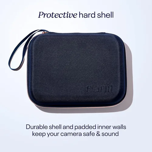 Vista 3 de Nanit Travel Case – Funda protectora de transporte con carcasa rígida para el monitor de bebés Nanit Pro y accesorio de viaje Multi-Stand, azul
