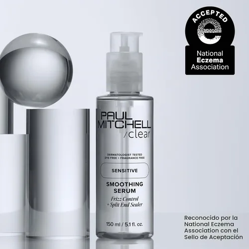 Vista 2 de Paul Mitchell Clear Smoothing Serum, Blowout Primer, Fragrance Free, For Sensitive Scalp + Skin