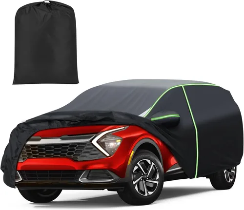Vista 45 de Mixsuper Liner Funda para coche para BMW X3 2003-2026, 7 capas, funda impermeable para coche, accesorios para X3 con puerta con cremallera, tiras