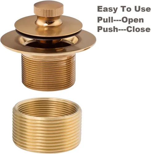 Vista 4 de Artiwell Push & Lock - Juego de molduras para bañera con placa frontal de desbordamiento de un solo orificio, kit de conversión de bañera con barra