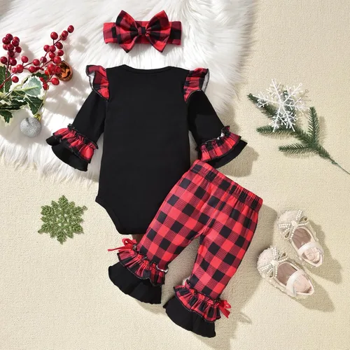 Vista 13 de HINTINA Conjunto de ropa para bebé recién nacida con diadema para el primer Halloween