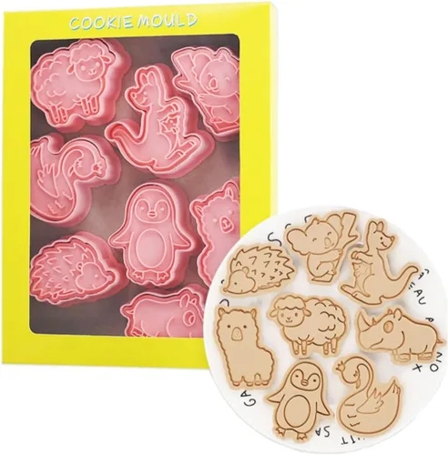 Vista 26 de Juego de 8 moldes de galletas de astronauta para hornear, moldes de galletas alienígenas, juego de moldes de galletas de meteoritos y herramientas