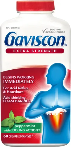 Vista 8 de Gaviscon Fuerza Extra antiácido sabor fruta 60 tabletas