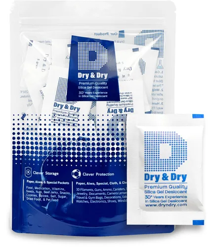 Vista 24 de Dry & Dry 0.04 oz [50 paquetes] Paquetes de gel de sílice desecantes, paquetes de sílice - Paquetes de gel de sílice recargable, paquetes