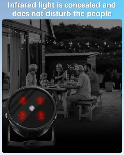 Vista 12 de 4 LED impermeable IR iluminador 90 grados gran angular luz infrarroja
