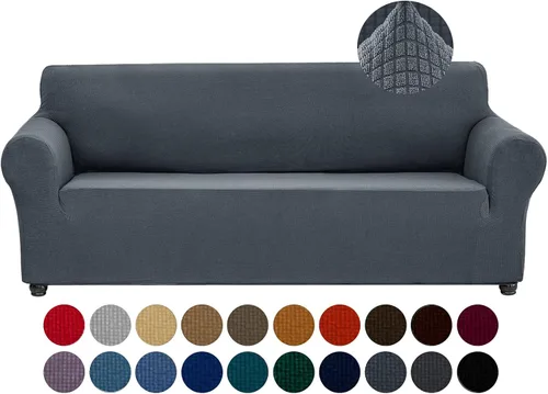 Vista 29 de Joccun Funda Elástica para Silla Sofá, Funda de Sofá de 1 Pieza Tela Jacquard de Spandex con Parte Inferior Elástica, Protector de Muebles Lavable