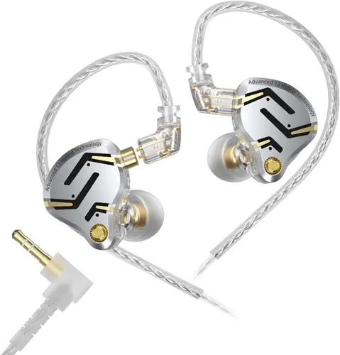 Vista 13 de KZ ZS12 PRO 2 - Auriculares in-ear con monitor de oído, auriculares híbridos para juegos 1DD+5BA, auriculares con cable transparente, auriculares