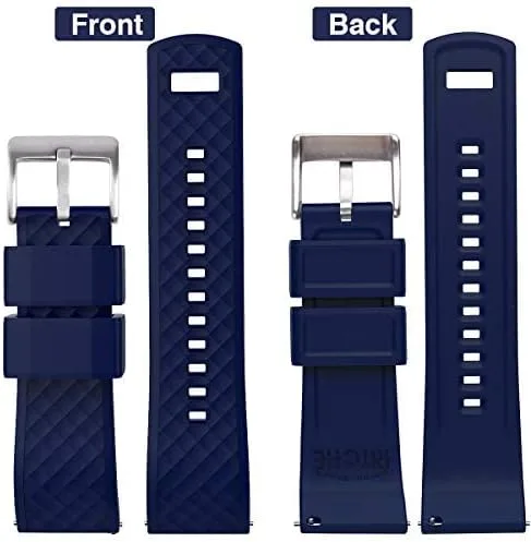 Vista 4 de Ritche - Bandas de silicona para reloj de 1819 20 21 22 23 y 24 mm de liberación rápida de hule para hombre