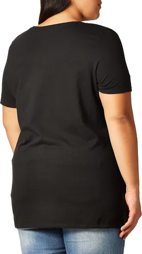 Vista 2 de Just My Size - Camiseta de manga corta y cuello en V con estampado para mujer, tallas extragrandes