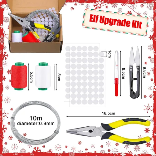 Vista 3 de Hoolerry Kit de 8 piezas de muñecas de Navidad para hacer tu kit de actualización flexible y flexible, accesorios de herramientas que incluyen