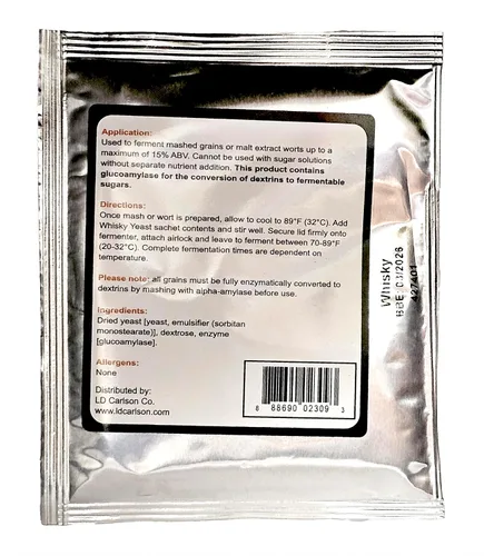 Vista 2 de FermFast Levadura De Whisky Con Enzima 1.06 oz Paquete