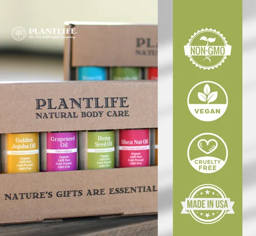 Vista 3 de Plantlife Aceite portador de almendra de albaricoque, aceites portadores prensados en frío, sin OMG y sin gluten, para la piel, el cabello