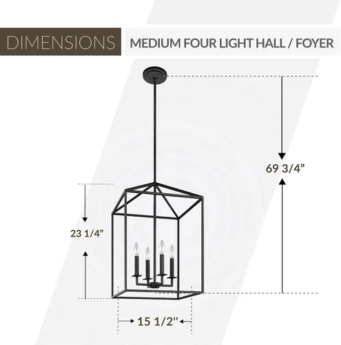 Vista 8 de Generation Lighting - Lámpara colgante Perryton de 8 luces, color negro medianoche 5315008-112, lámpara de techo moderna para decoración del hogar