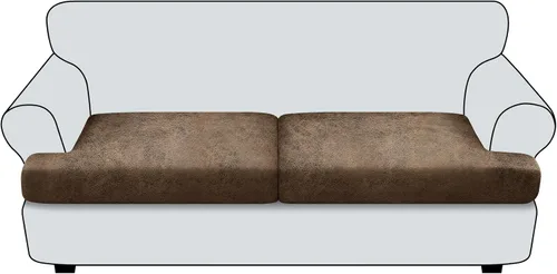 Vista 22 de Funda de cojín para sofá con aspecto de cuero, 1 unidad, elástica, para sala de estar, funda de cojín individual para sofá, protector de asiento