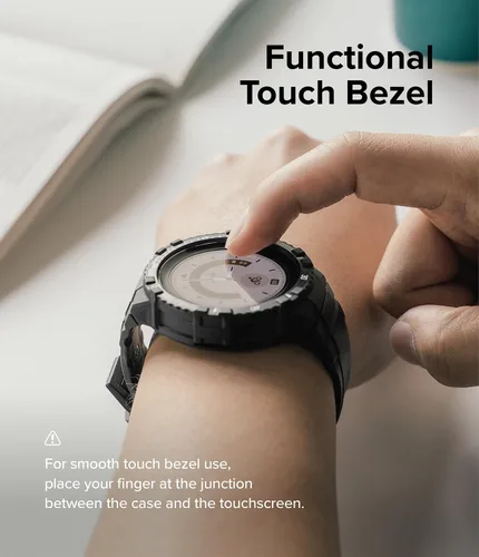 Vista 9 de Ringke - Correa para Samsung Galaxy Watch 5 Pro [Fusion-X Guard, negro] Funda protectora con correa, a prueba de golpes resistente y correa