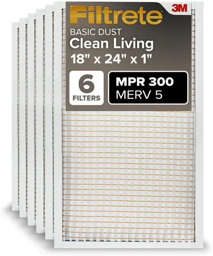 Vista 23 de Filtrete Filtro de aire de 10 x 20 x 1 pulgadas, MPR 300, MERV 5, plisado, 3 meses, 6 filtros para limpiar el aire del hogar, básico, para polvo, 1
