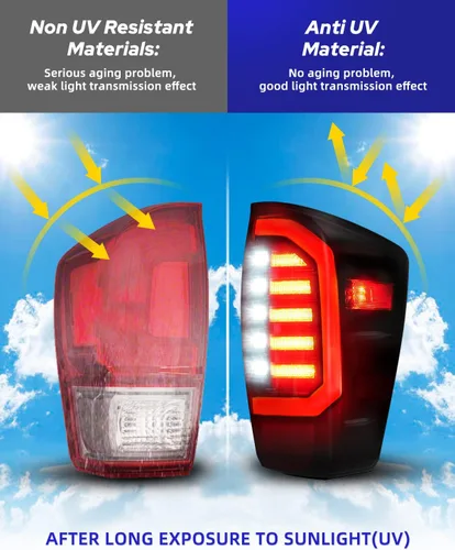 Vista 3 de AUTOONE 2023 Ensamblaje de Luz Trasera LED Mejorado para Toyota Tacoma con Carcasa Negra y Lente Ahumada, Reemplazo de Lámpara Trasera para Toyota