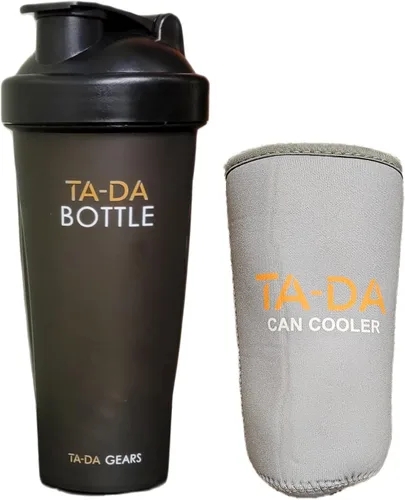 Vista 9 de TA-DA Botella motivacional con enfriador de latas. 32 onzas te dice cuánto debes y bebiste Con enfriador de latas es más cálido, más frío y cómodo
