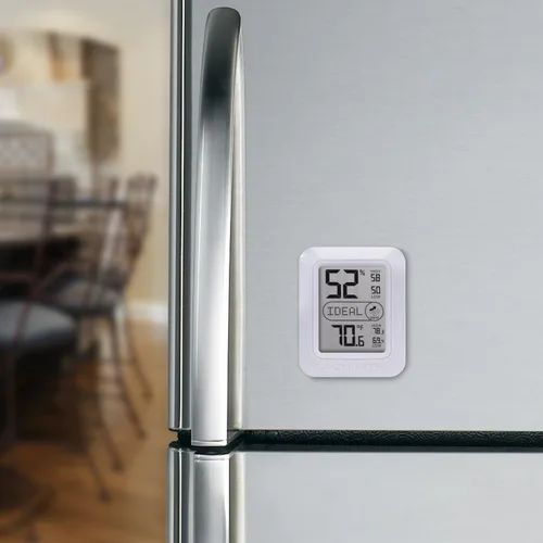 Vista 4 de AcuRite Termómetro e higrómetro digital para interiores con medidor de temperatura y humedad y niveles de comodidad (01131M), color blanco