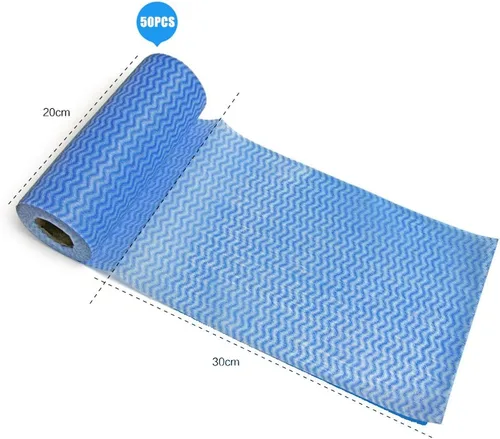 Vista 4 de Toalla de limpieza desechable (2 rollos/100 piezas) Toallas de papel Multiusos Tela OTP No Tejidos No Tejidos Cocina Desechable Antiadherente