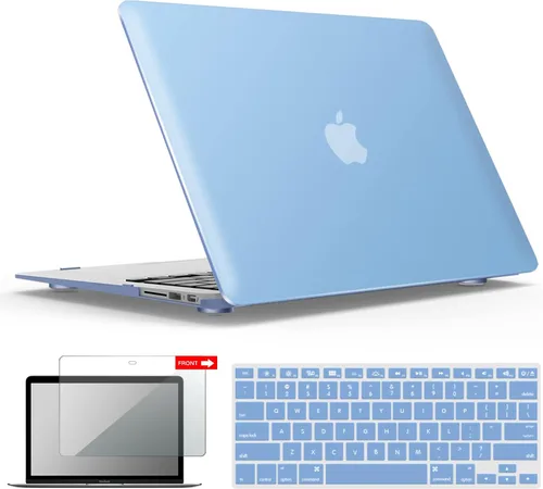 Vista 50 de iBenzer Carcasa rígida de plástico con superficie suave 3 en 1 y cubierta para teclado y protector de visualización para MacBook Air, Negro