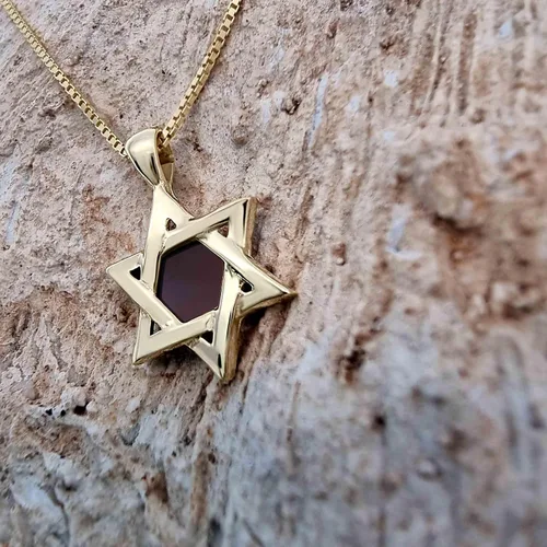 Vista 8 de Collar de la pequeña estrella de David, nano Biblia más pequeña en colgante hebreo entera de la Biblia de Tanakh Sagradas Escrituras en microchip