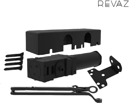 Vista 3 de REVAZ Cierrapuertas comercial extra resistente D9016 BC, con certificación UL, cubierta de plástico ignífugo, tamaño ajustable 1-6, grado 1, hierro